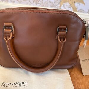 Leather Satchel for Women NWT